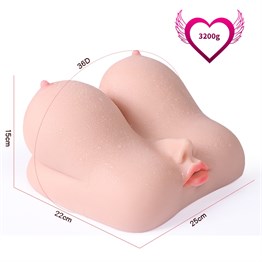 Kalça ve Yarım Vücut MasturbatörLilituShop3 İşlevli 3D Realistik Suni Oral Vajina Göğüs
