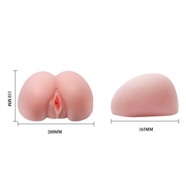 Kalça ve Yarım Vücut MasturbatörLilituShopTitreşimli Sesli 3 Boyutlu Realistik Kalça Vajina Anüs